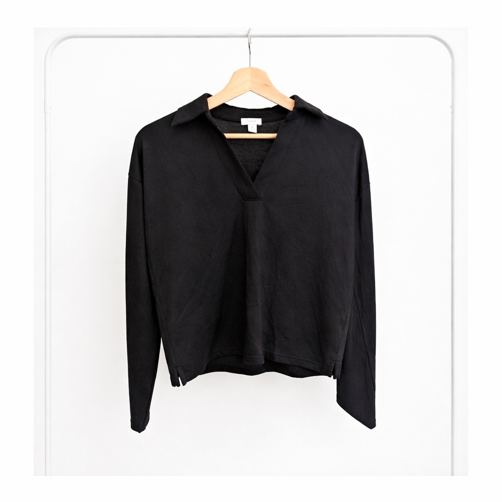J. Crew Black Long Sleeve Top
